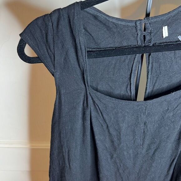 ❤️Petal & Pup Women's Square Neck Cap Sleeve Romper Jumpsuit Stretch Black - Picture 4 of 9